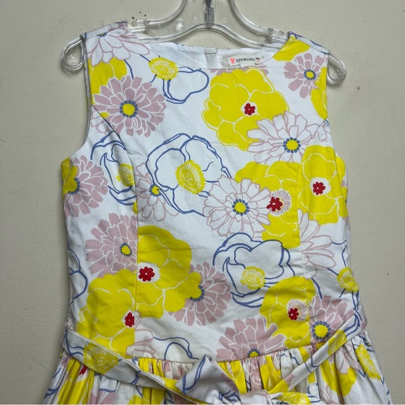 J. Crew Crewcuts Girls White floral sleeveless Sundress Yellow Pink Blue Poppy 6 - Picture 2 of 15
